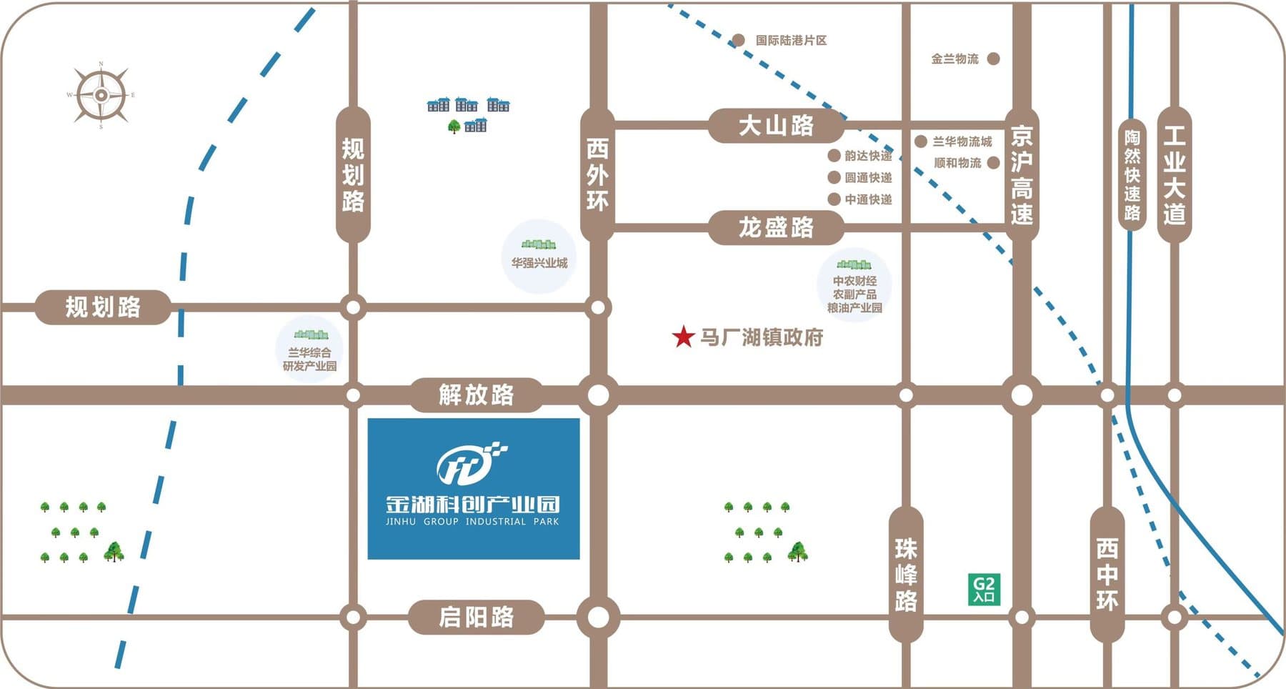 金湖科创产业园区位交通示意图